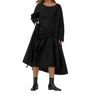 NEW VANITE COUTURE funky rosette dress in black